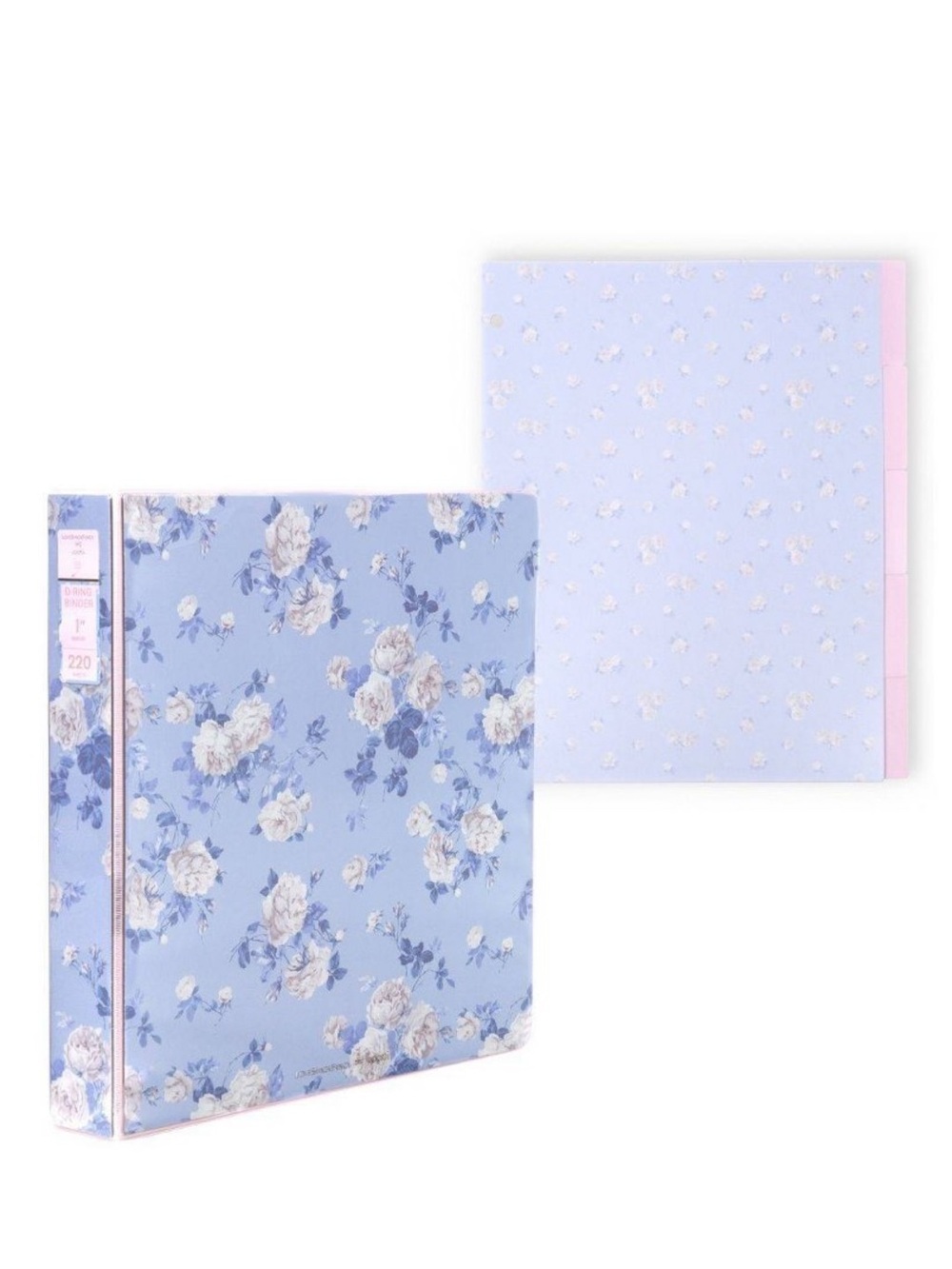 🎀LoveShackFancy- Yoobi Everblooming Rosettes 1" Binder With 5-Tab Dividers🎀